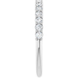 14K White Gold 3/8 CTW Lab-Grown Diamond 15-Year Anniversary Band