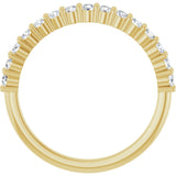 14K Yellow Gold 3/8 CTW Lab-Grown Diamond 15-Year Anniversary Band