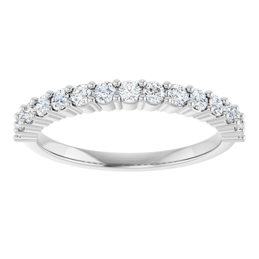 14K White Gold 3/8 CTW Natural Diamond 15-Year Anniversary Band