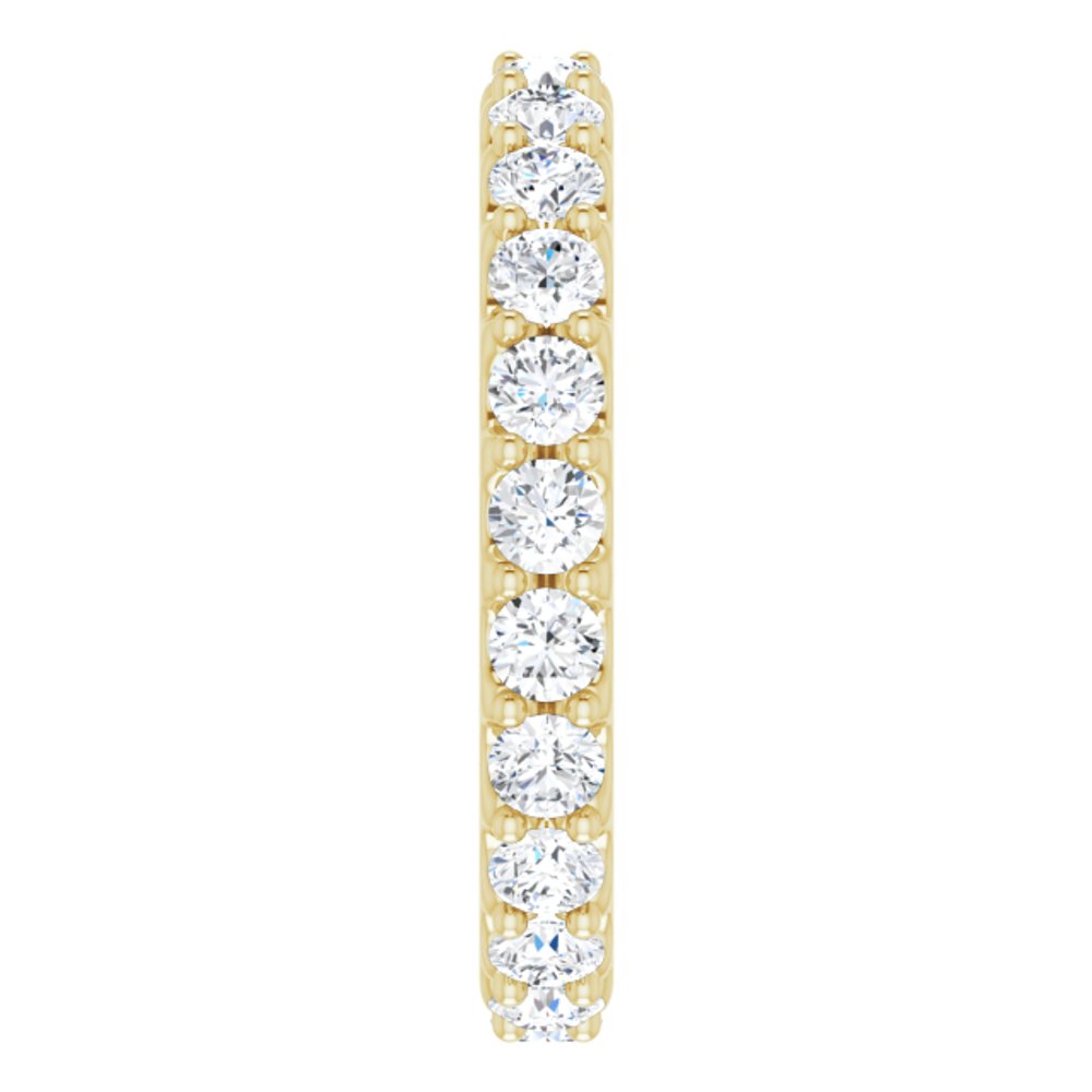14K Yellow Gold 1 3/8 CTW Natural Diamond Eternity Band Size 4.5
