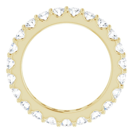 14K Yellow Gold 1 3/8 CTW Natural Diamond Eternity Band Size 4.5