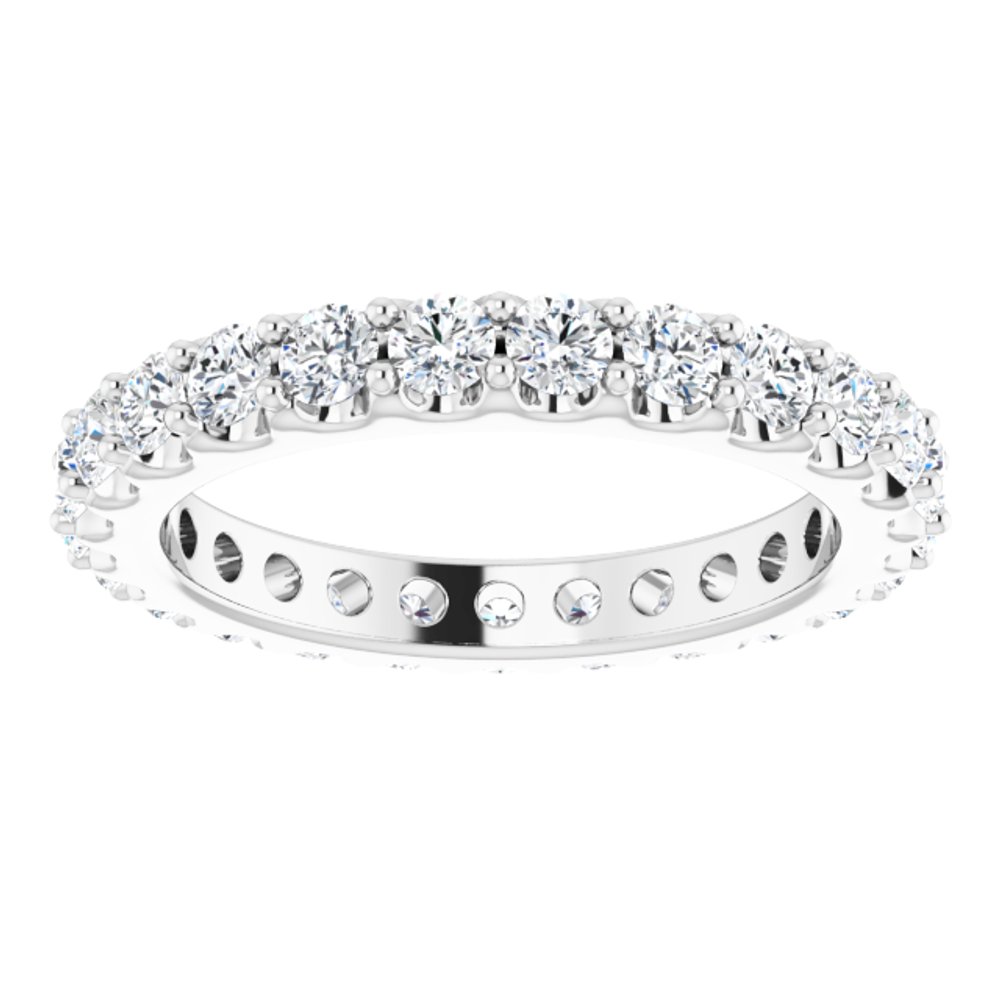 14K White 1 1/2 CTW Diamond Eternity Band