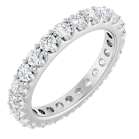 14K White 1 1/2 CTW Lab-Grown Diamond  Eternity Band