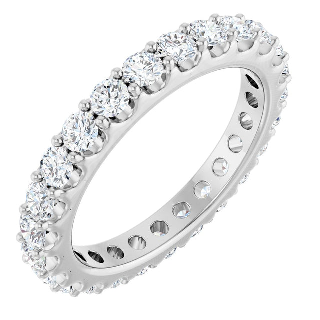 14K White 1 1/2 CTW Lab-Grown Diamond  Eternity Band