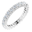 14K White 1 1/2 CTW Diamond Eternity Band Size 6