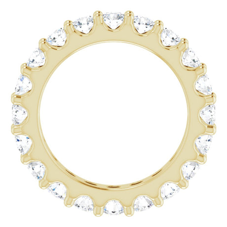 14K Yellow 1 3/4 CTW Natural Diamond Eternity Band Size 4.5