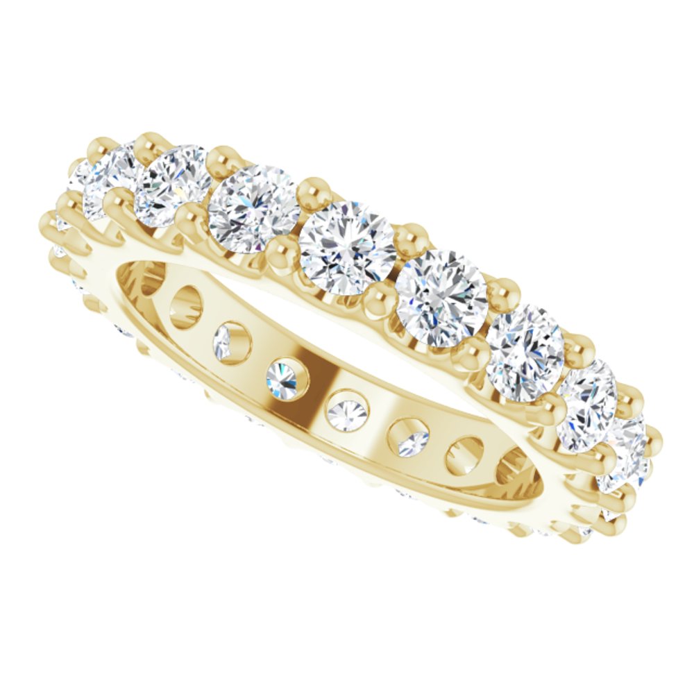 14K Yellow 1 3/4 CTW Natural Diamond Eternity Band Size 4.5