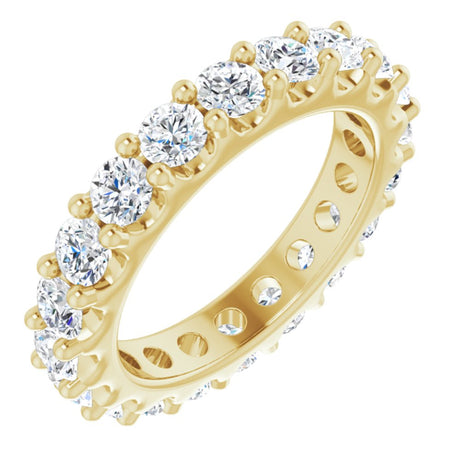 14K Yellow 1 3/4 CTW Natural Diamond Eternity Band Size 4.5