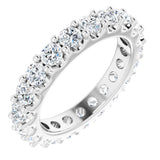 Platinum 1 7/8 CTW Natural Diamond Eternity Band Size 5.5