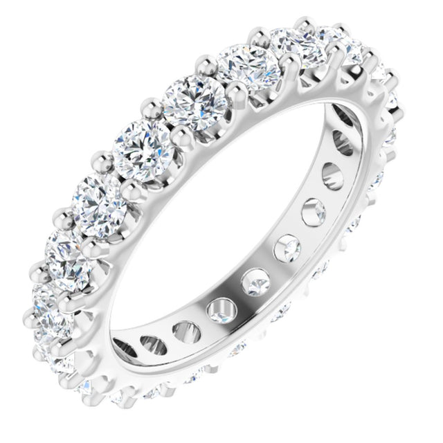 Platinum 1 7/8 CTW Natural Diamond Eternity Band Size 5.5