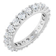 14K White 2 CTW Natural Diamond Eternity Band Size 7