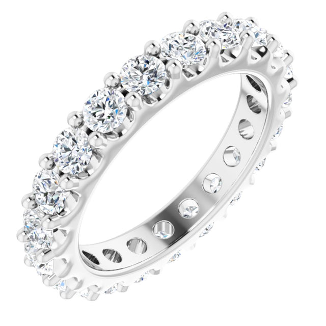 Platinum 1 7/8 CTW Natural Diamond Eternity Band Size 6.5