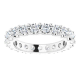 Platinum 1 7/8 CTW Natural Diamond Eternity Band Size 6.5