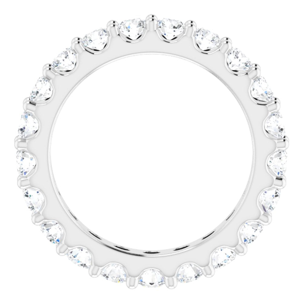 Platinum 1 7/8 CTW Natural Diamond Eternity Band Size 6.5