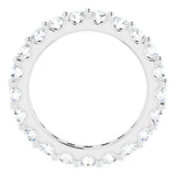 Platinum 1 7/8 CTW Natural Diamond Eternity Band Size 6.5