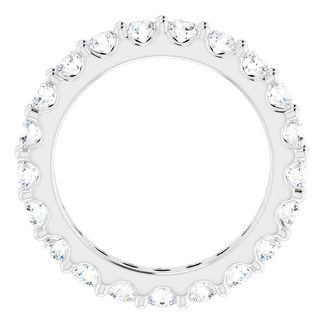 Platinum 1 7/8 CTW Natural Diamond Eternity Band Size 6.5