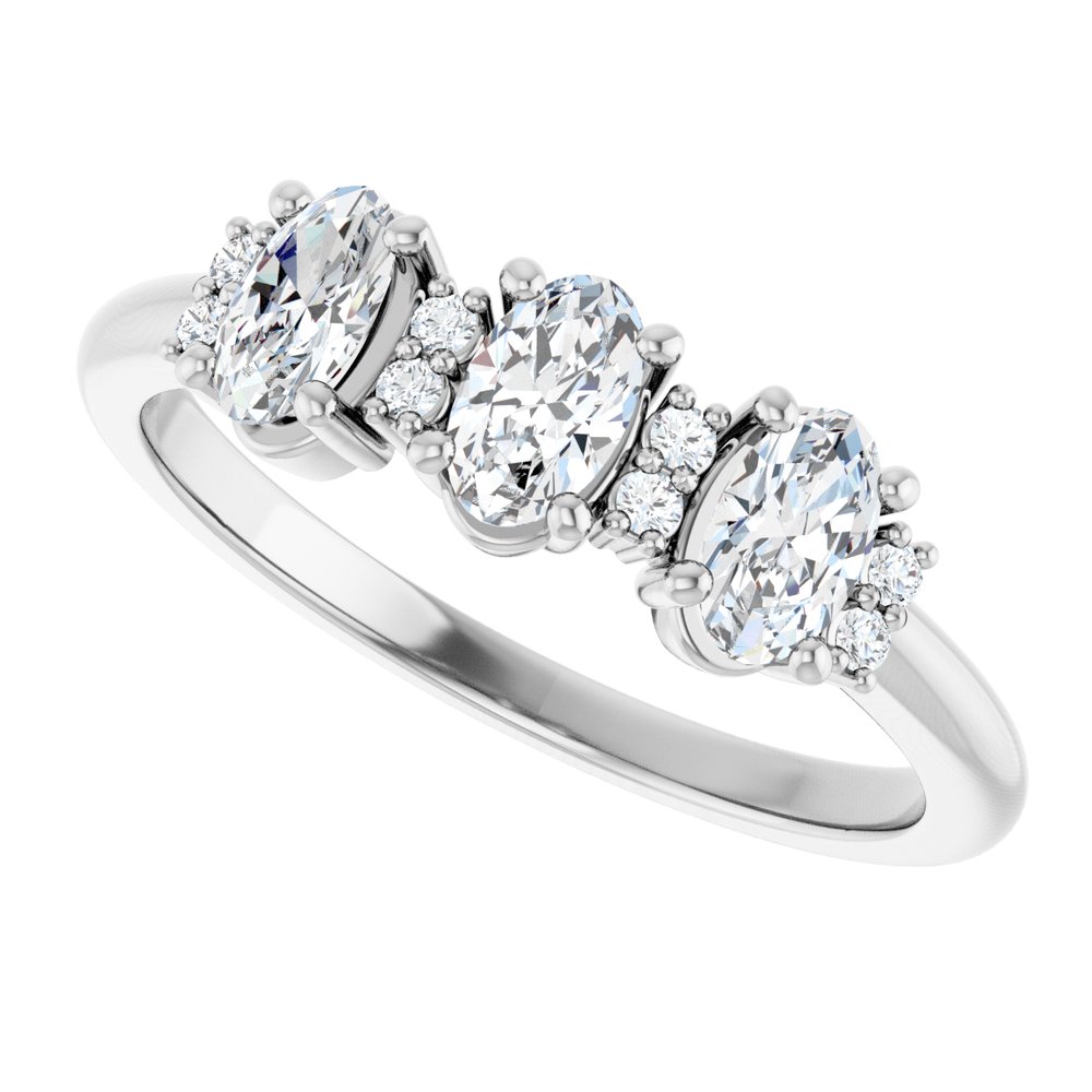 14K White 3/4 CTW Lab-Grown Diamond Anniversary Band