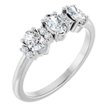 14K White 3/4 CTW Lab-Grown Diamond Anniversary Band