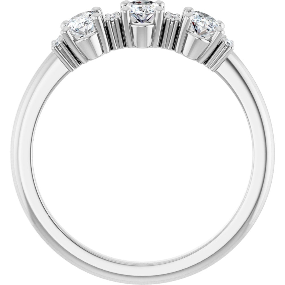 14K White 3/4 CTW Lab-Grown Diamond Anniversary Band