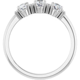 14K White 3/4 CTW Lab-Grown Diamond Anniversary Band