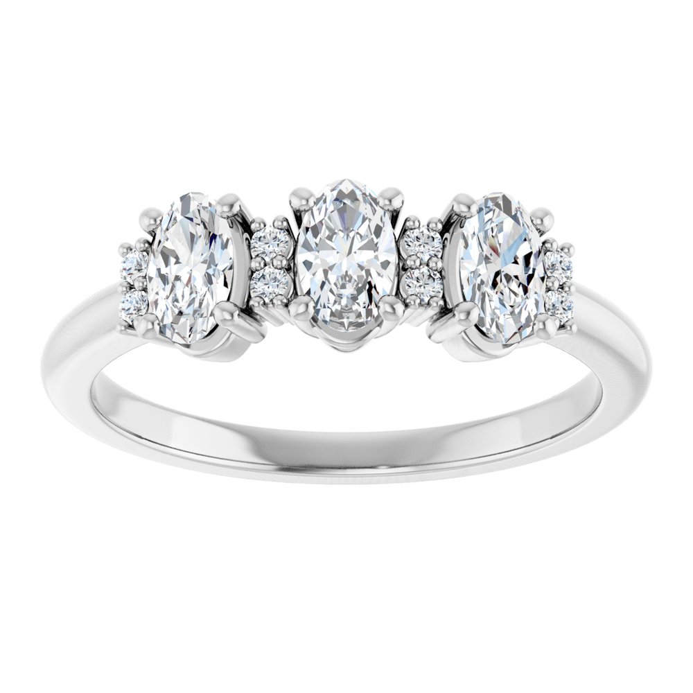 14K White 3/4 CTW Lab-Grown Diamond Anniversary Band