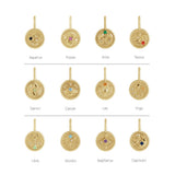 14K Yellow Gold Natural Green Chrysoprase & .005 CTW Natural Diamond Libra Charm/Pendant