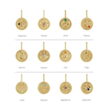 14K Yellow Gold Natural Blue Zircon & .0025 CTW Natural Diamond Scorpio Charm/Pendant