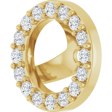 14K Yellow Gold 1/4 CTW Lab-Grown Diamond Halo-Style Earring Jackets