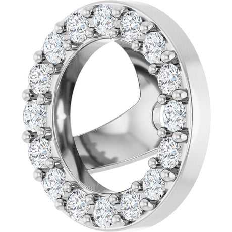 14K White Gold 1/4 CTW Lab-Grown Diamond Halo-Style Earring Jackets