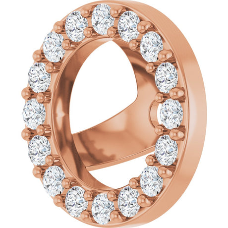 14K Rose Gold 1/5 CTW Natural Diamond Halo-Style Earring Jackets