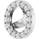 14K White Gold 1/4 CTW Lab-Grown Diamond Halo-Style Earring Jackets