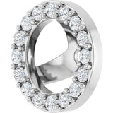 14K White Gold 1/4 CTW Lab-Grown Diamond Halo-Style Earring Jackets