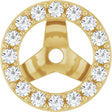 14K Yellow Gold 1/4 CTW Lab-Grown Diamond Halo-Style Earring Jackets