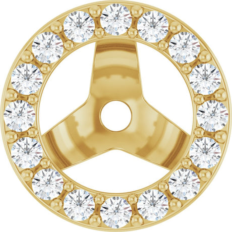 14K Yellow Gold 1/4 CTW Lab-Grown Diamond Halo-Style Earring Jackets