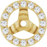 14K Yellow Gold 1/4 CTW Lab-Grown Diamond Halo-Style Earring Jackets