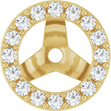 14K Yellow Gold 1/5 CTW Natural Diamond Halo-Style Earring Jackets
