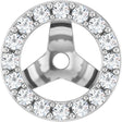14K White Gold 1/4 CTW Lab-Grown Diamond Halo-Style Earring Jackets