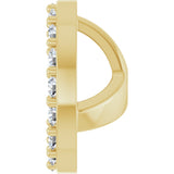 14K Yellow Gold 1/5 CTW Natural Diamond Halo-Style Earring Jackets
