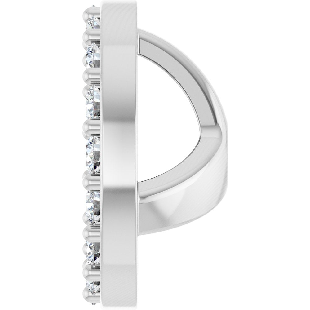 14K White Gold 1/4 CTW Lab-Grown Diamond Halo-Style Earring Jackets