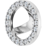 14K White Gold 1/3 CTW Lab-Grown Diamond Halo-Style Earring Jackets