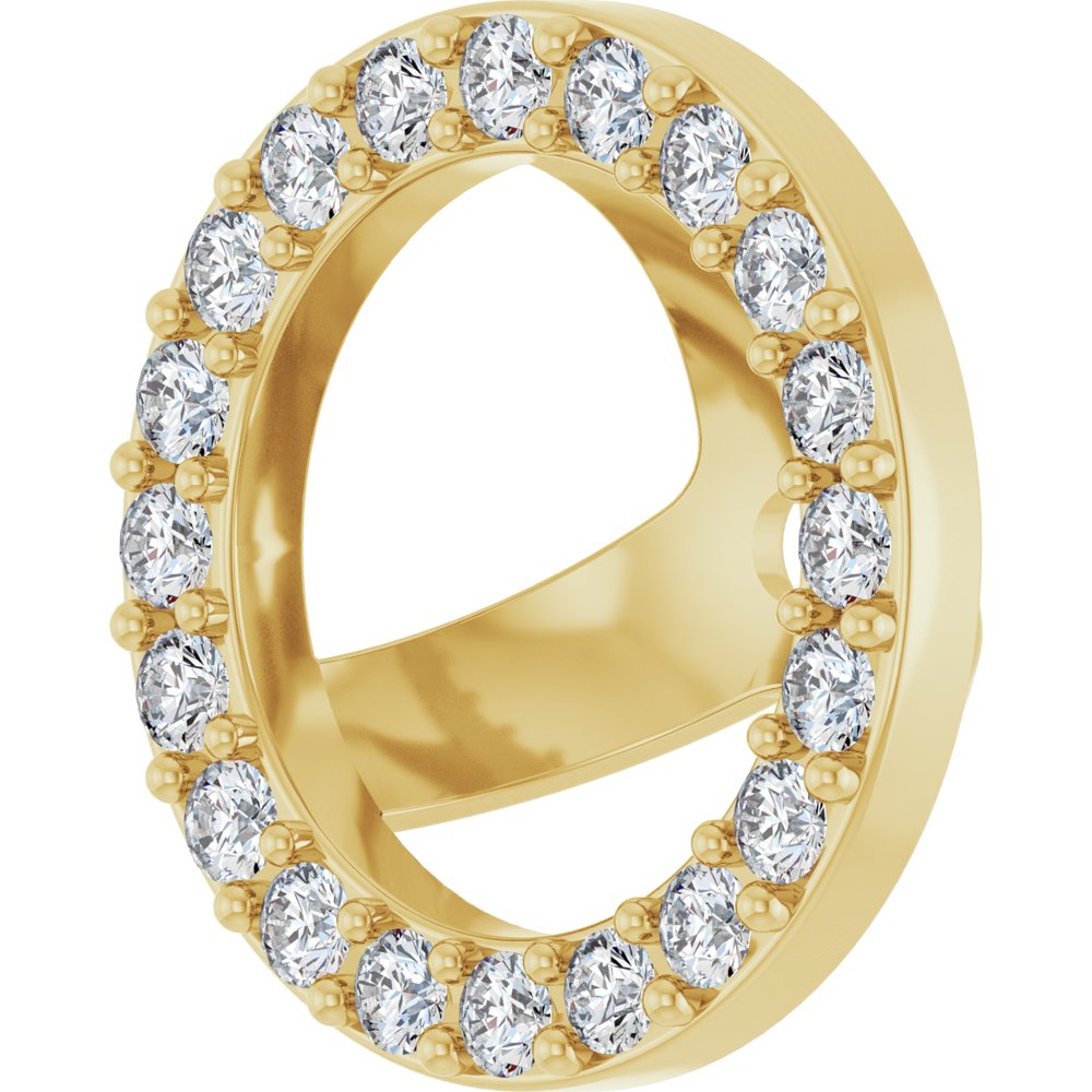 14K Yellow Gold 1/3 CTW Lab-Grown Diamond Halo-Style Earring Jackets