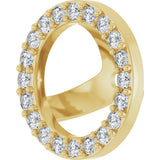 14K Yellow Gold 1/3 CTW Lab-Grown Diamond Halo-Style Earring Jackets