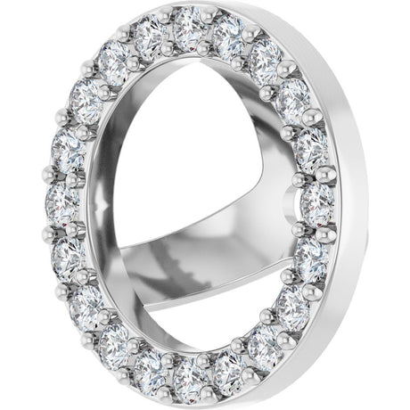 14K White Gold 1/3 CTW Lab-Grown Diamond Halo-Style Earring Jackets