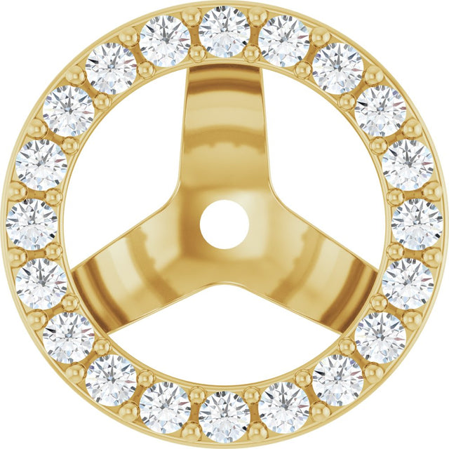 14K Yellow 1/3 CTW Lab-Grown Diamond Halo-Style Earring Jackets