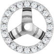 14K White 1/4 CTW Natural Diamond Halo-Style Earring Jackets