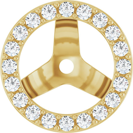 14K Yellow Gold 1/4 CTW Natural Diamond Halo-Style Earring Jackets