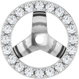 14K White Gold 1/3 CTW Lab-Grown Diamond Halo-Style Earring Jackets