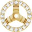 14K Yellow Gold 1/3 CTW Lab-Grown Diamond Halo-Style Earring Jackets