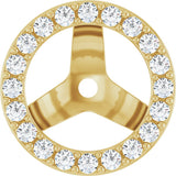 14K Yellow Gold 1/3 CTW Lab-Grown Diamond Halo-Style Earring Jackets