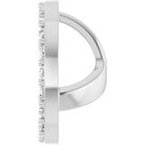 14K White Gold 1/4 CTW Natural Diamond Halo-Style Earring Jackets